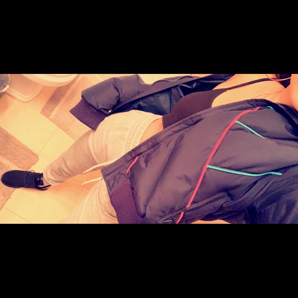 vintage 80s retro puffer coat